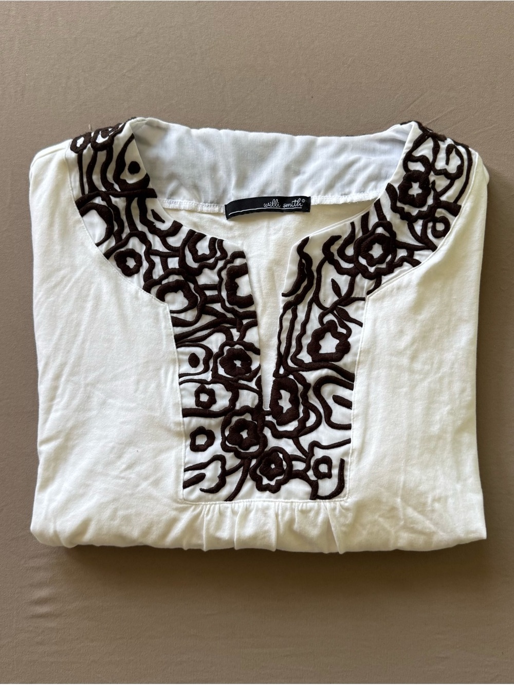 Y2K Era Willi Smith Embroidered Tunic Top